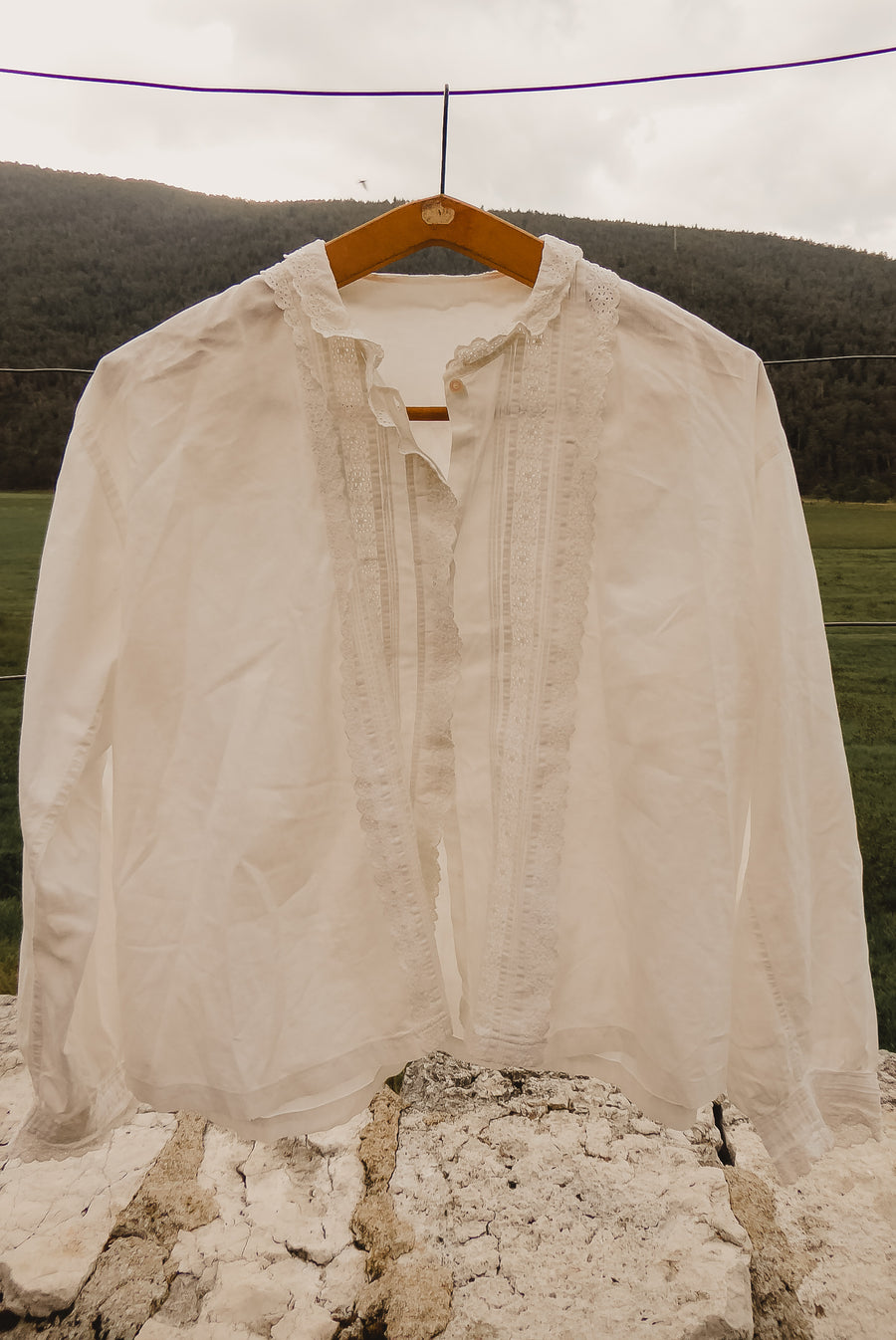 linen lace blouse